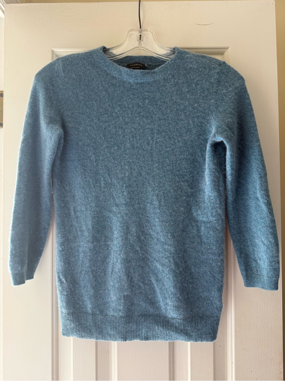 Talbots Audrey Cashmere Turquoise Crewneck Sweater XS - Picture 2 of 6